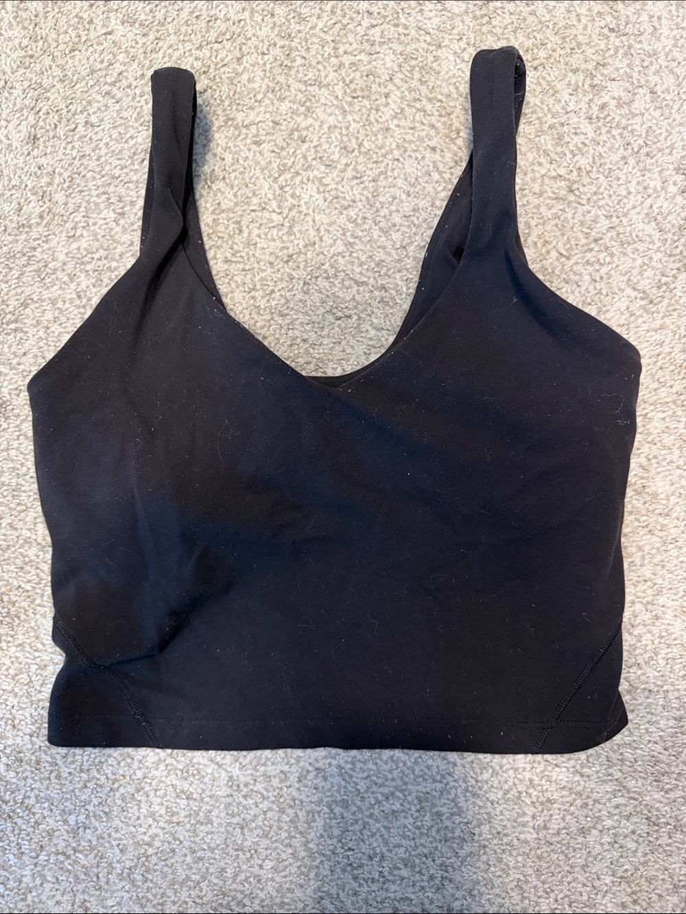 lululemon athletica Black Crop Tank Top
